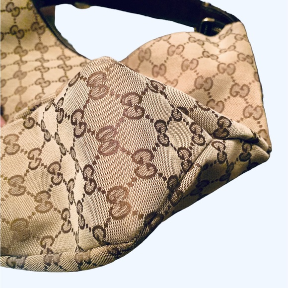 Gucci Hobo monogram,100% authentic,canvass,made in Italy,gold tone - Picture 11 of 13